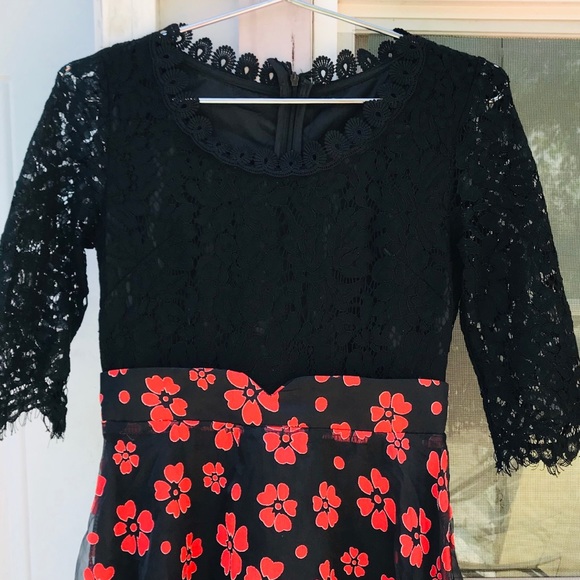 Vintage Poppy Flower Dress Hand Made - Picture 2 of 8